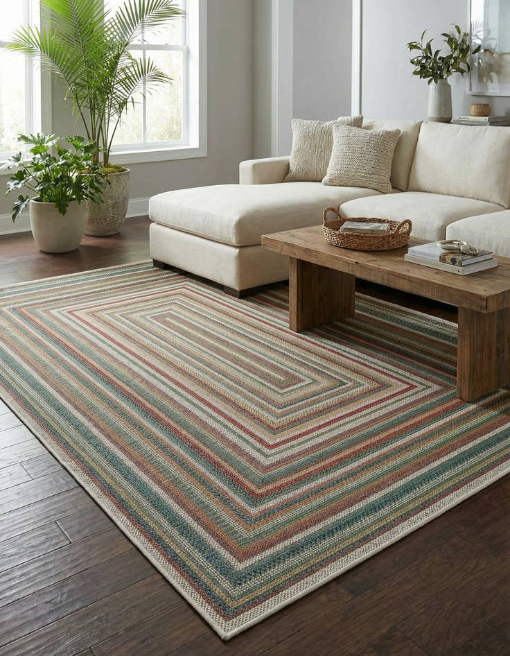 Detail image of  5' 3 x 7' 7  Washable Baja Indoor / Outdoor Rug