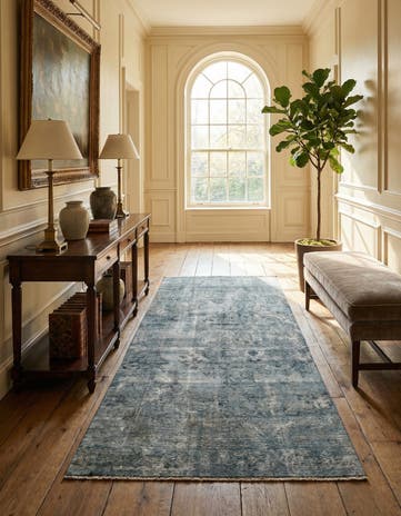 4' 6 x 9' 2 Hand Knotted Ultra Vintage Persian Wool Runner Rug