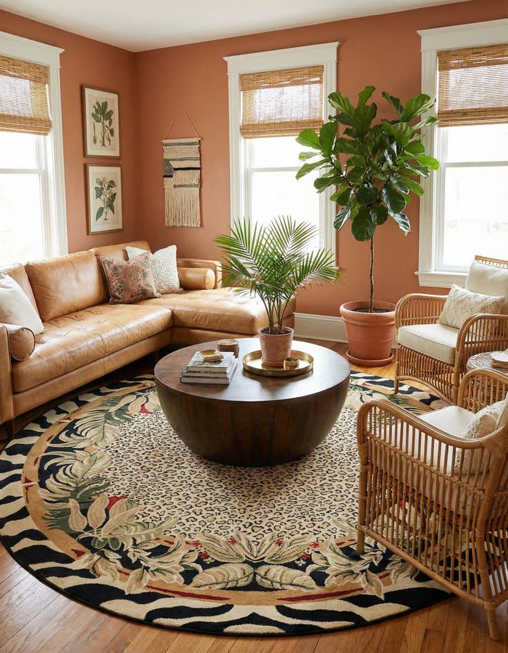 Detail image of 10' x 10' Safari Round Rug