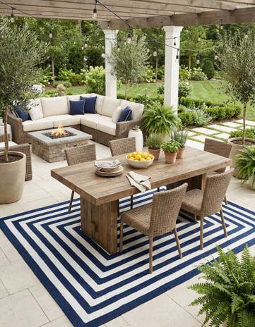 9' x 12' Easy-Clean Eco Verse Washable Indoor / Outdoor Rug