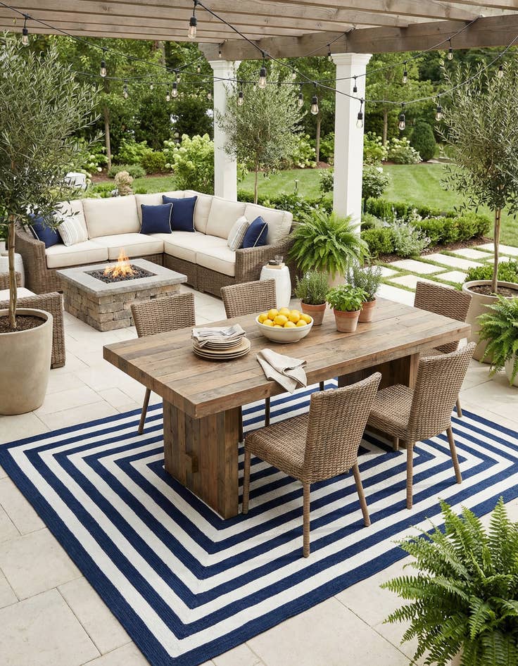 Detail image of 9' x 12'  Hand Woven Eco Verse   Washable Indoor / Outdoor Rug