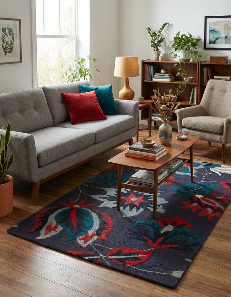 Detail image of  5' 1 x 8' Agra Rug