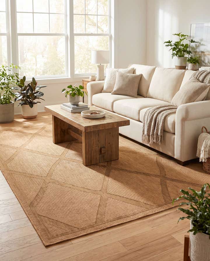 7' x 10' Easy-Clean Lattice Indoor / Outdoor Rug
