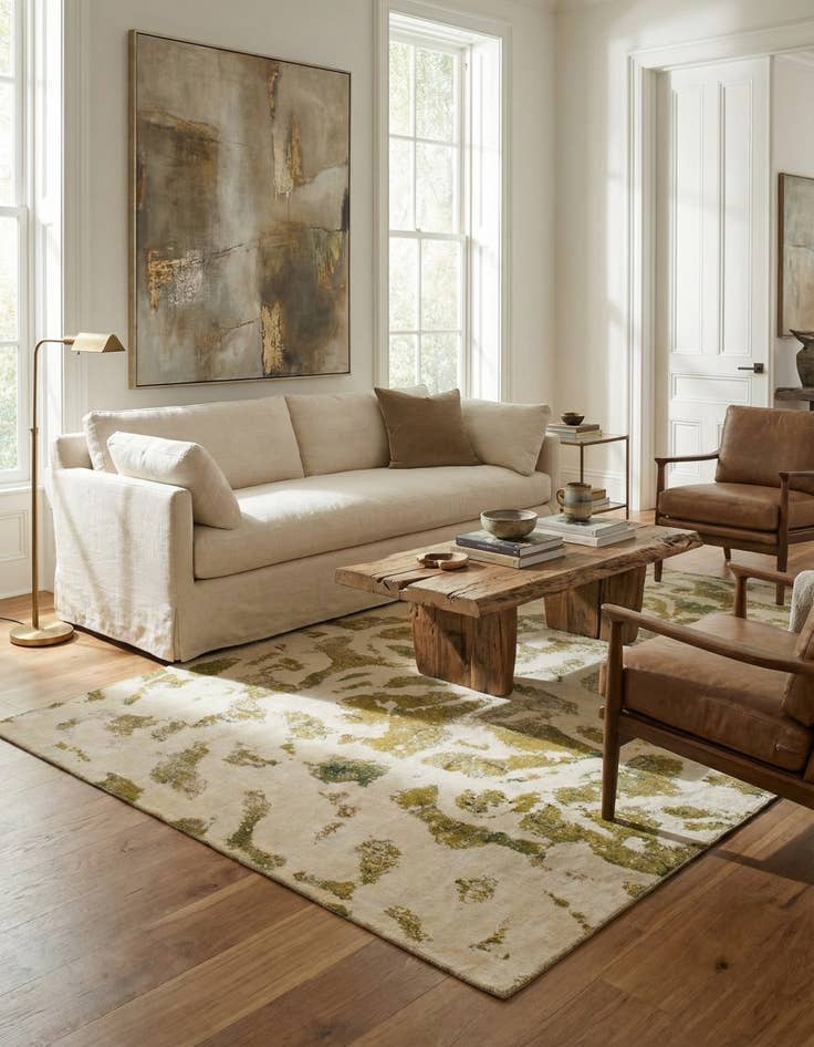 Detail image of  7' 3 x 11'  Hand Knotted Ultra Vintage Persian Wool Rug