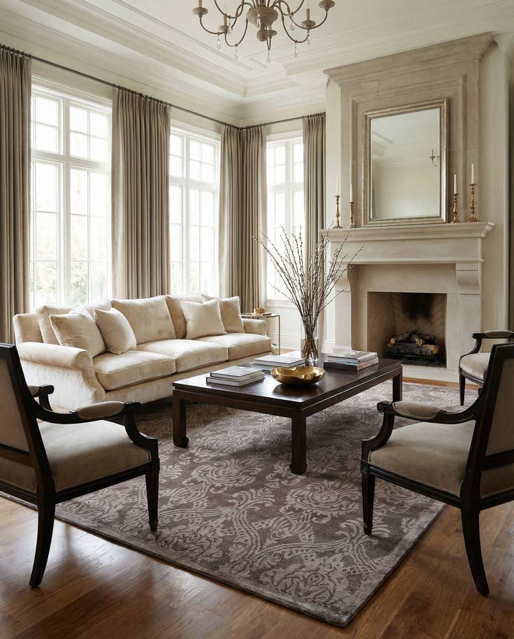 Detail image of 6' 9 x 10' Hand Knotted Darya Wool Rug