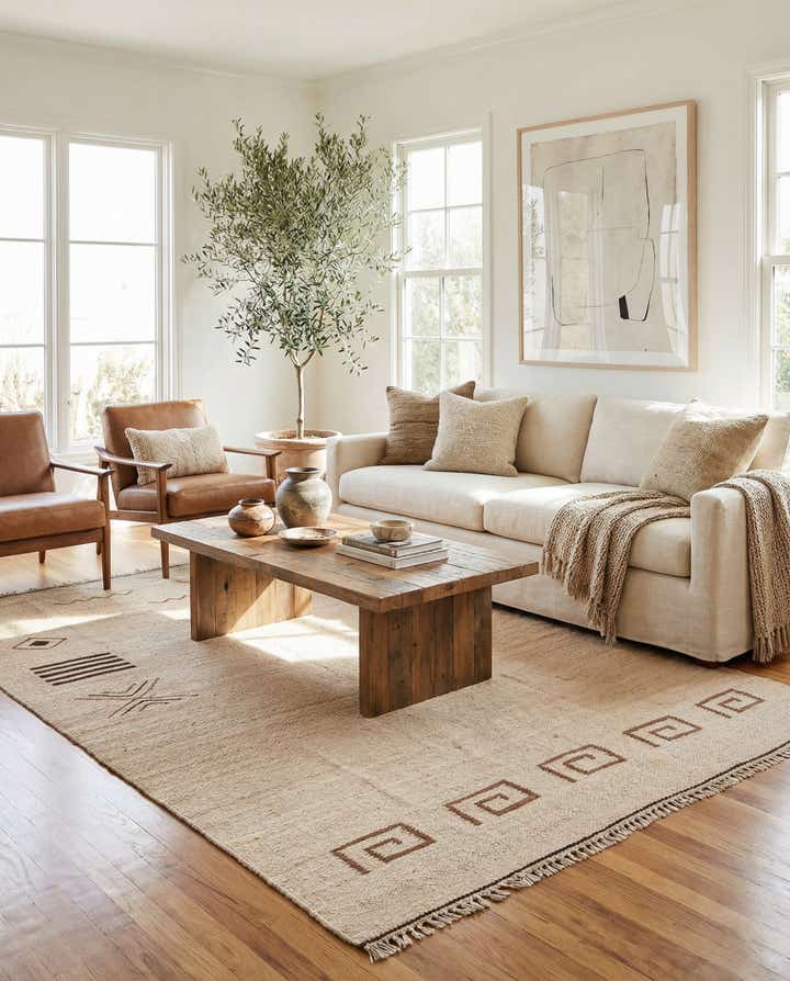 6' 6 x 9' 10 Hand Knotted Moroccan Wool Rug