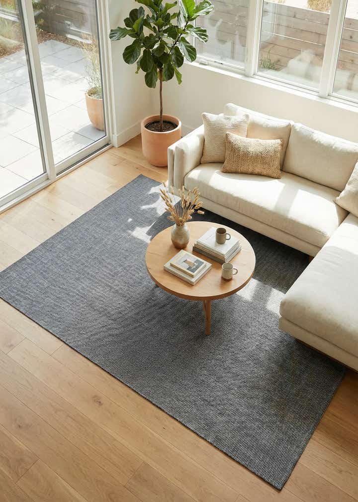 9' x 12' Easy-Clean Solid Indoor / Outdoor Rug