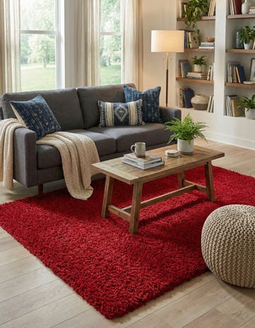 6' x 9' Solid Shag Rug