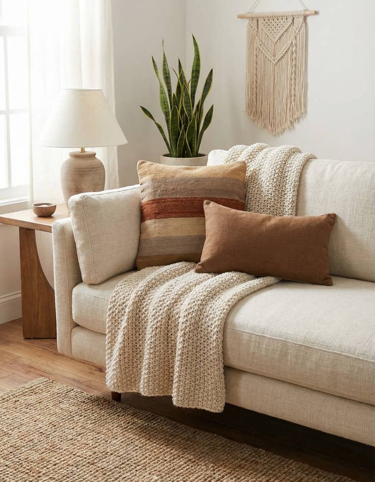 Detail image of  1' 6 x 1' 7  Hand Woven Pillow Wool Square Rug