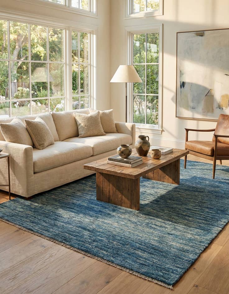 Detail image of  5' 5 x 8'  Hand Knotted Darya Wool Rug