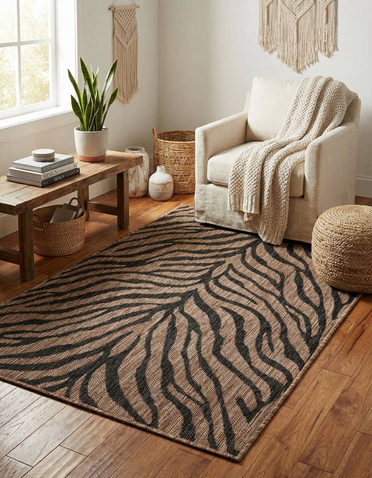 Detail image of 3' x 5' 3  Washable Safari Indoor / Outdoor Rug
