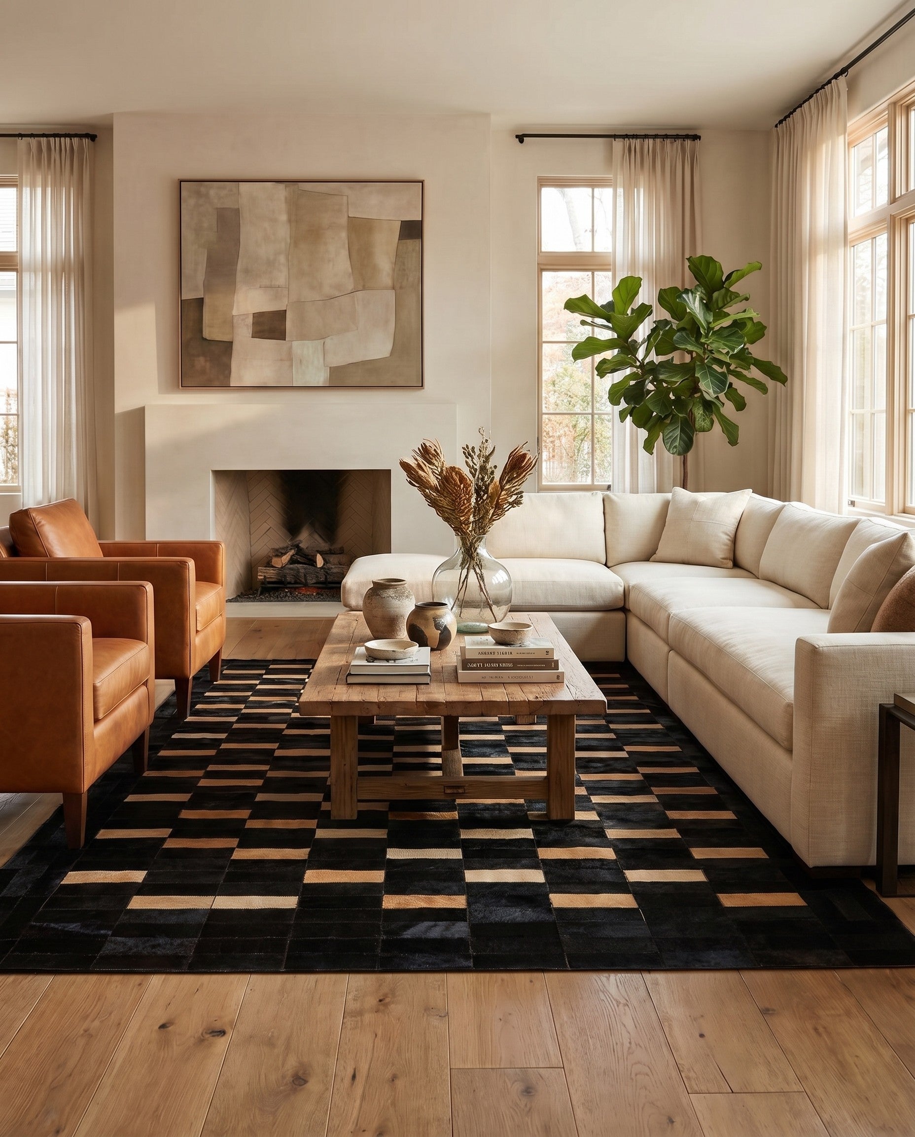 5' x 8' Cowhide - Patchwork Rug