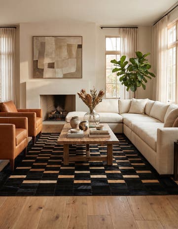 5' x 8' Cowhide - Patchwork Rug