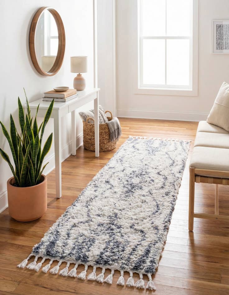 Detail image of  2' 7 x 8' 2 Athena Shag Runner Rug