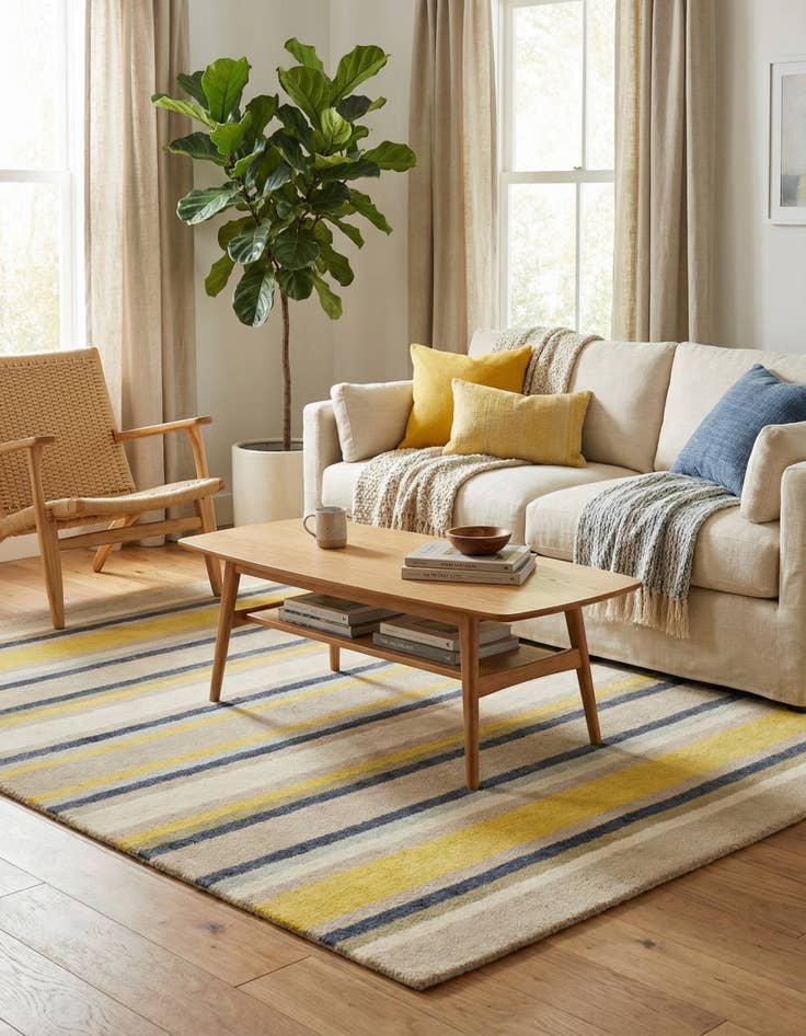 Detail image of 4' x 5' 7 Luna Wool Rug