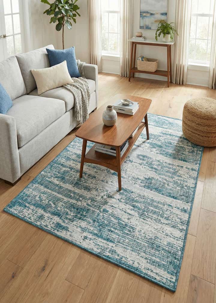 4' x 6' Easy-Clean Modern Indoor / Outdoor Rug