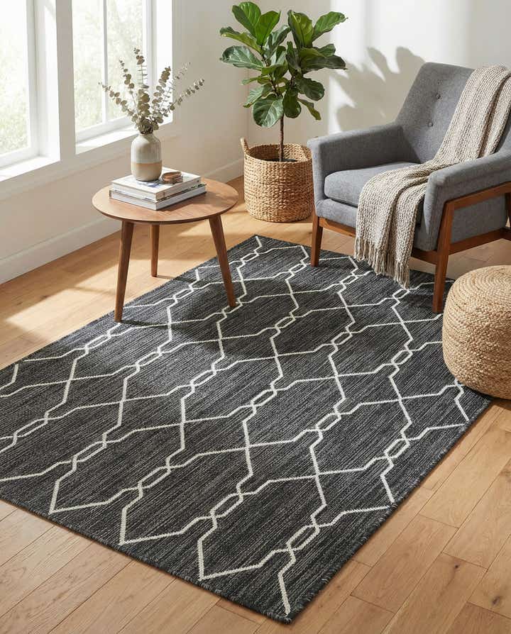 4' x 6' Easy-Clean Trellis Indoor / Outdoor Rug