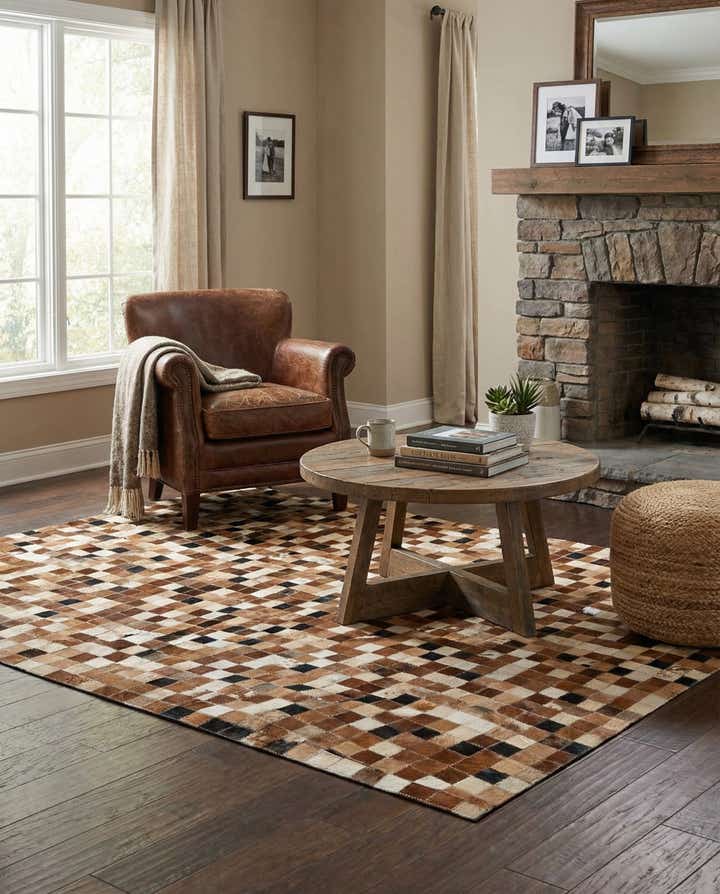 4' 1 x 5' 11 Cowhide - Patchwork Rug