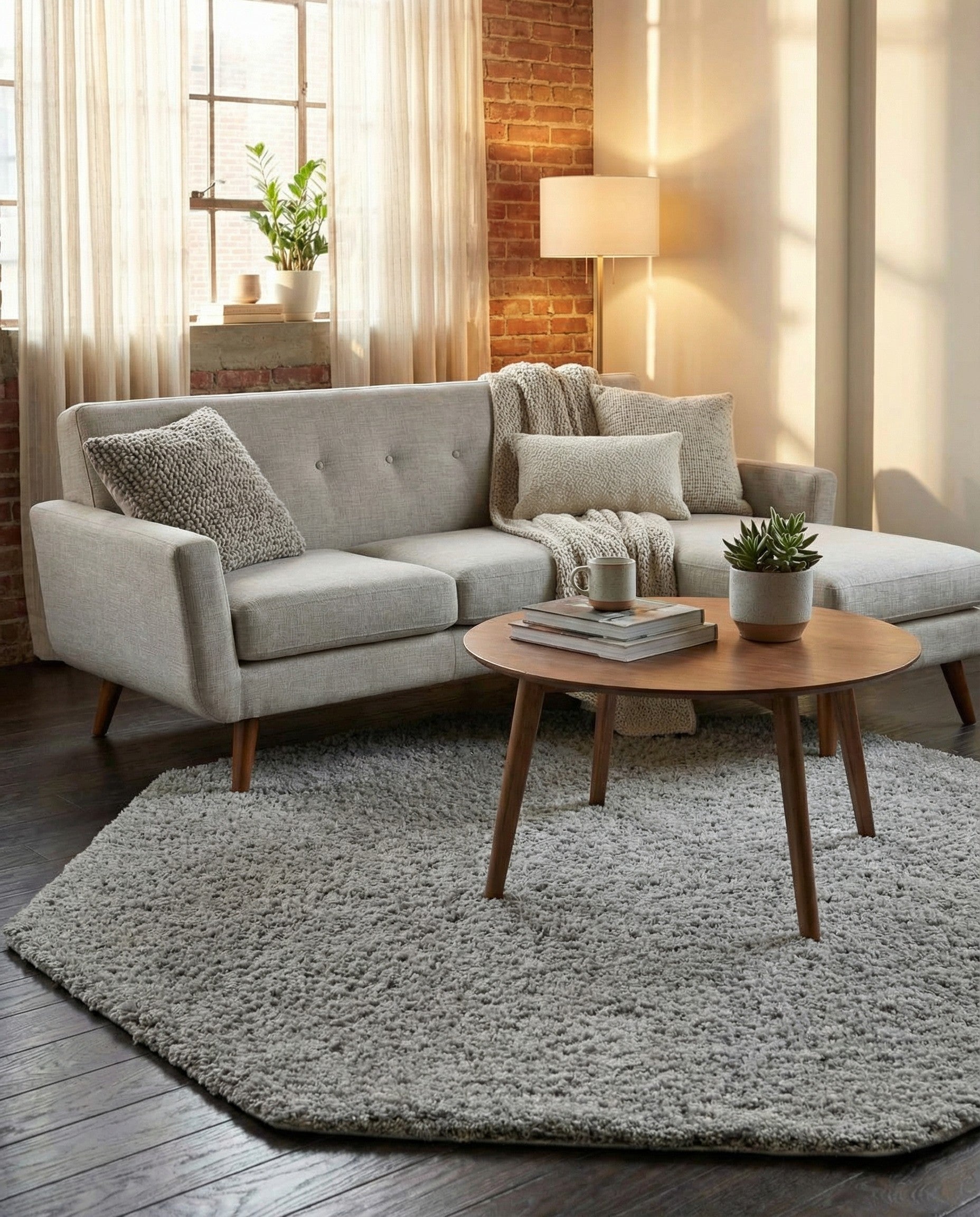  6' x 6' Everyday Shag Octagon Rug