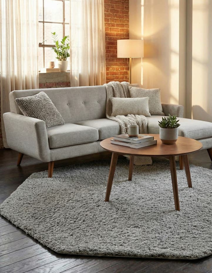 6' x 6' Everyday Shag Octagon Rug