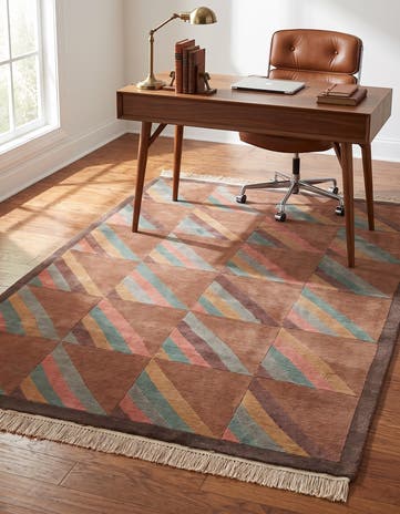 5' 6 x 8' 1 Hand Knotted Tibet Wool Rug