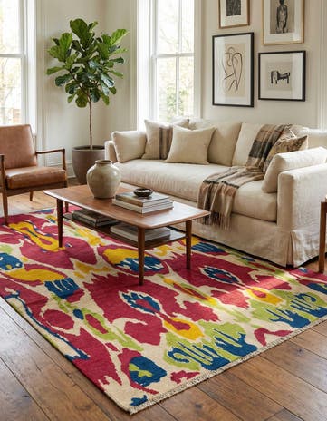 5' 2 x 8' 8 Hand Knotted Darya Wool Rug
