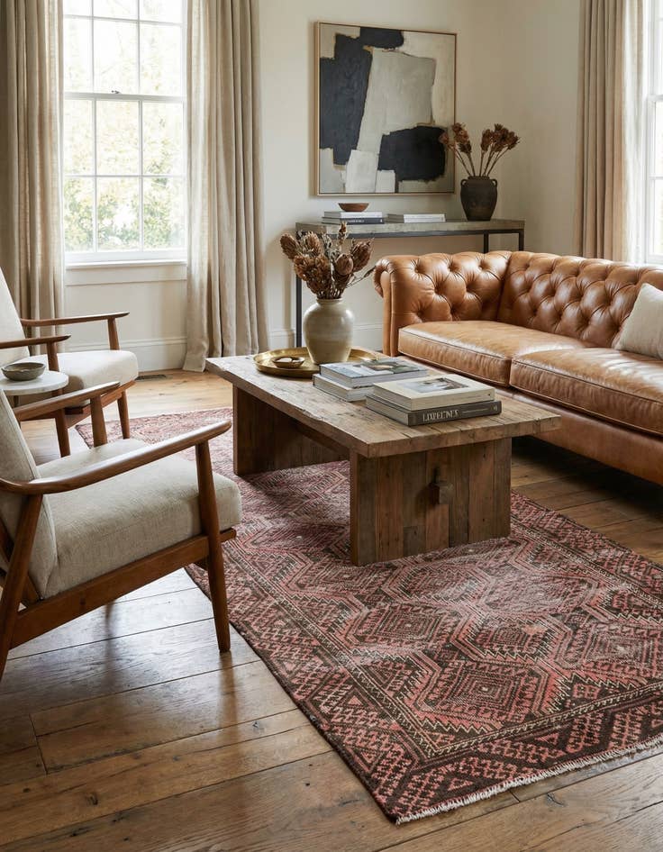 Detail image of  3' 7 x 7' 6  Hand Knotted Ultra Vintage Persian Wool Runner Rug