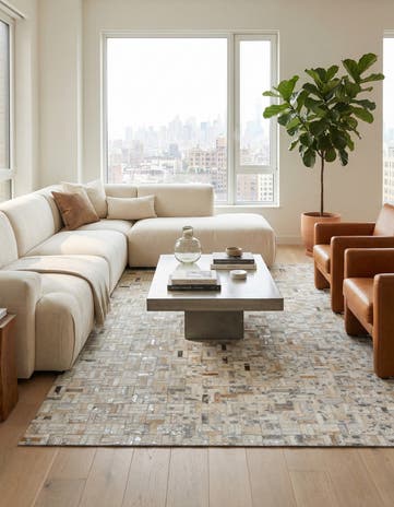 4' 11 x 8' 1 Cowhide Stocks Rug