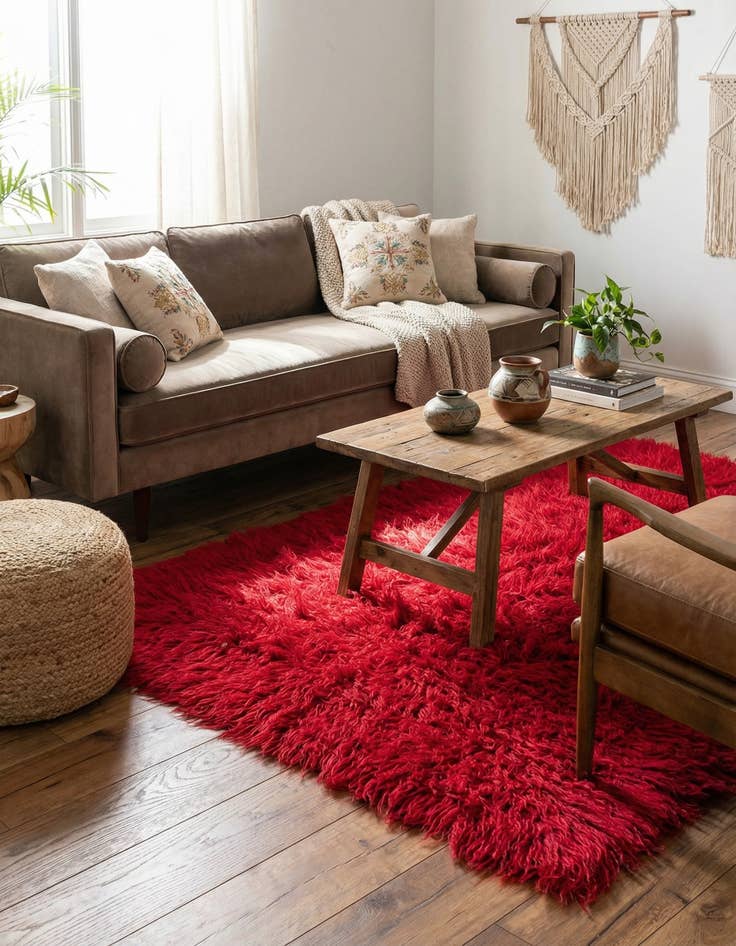 Detail image of  2' 4 x 4' 9  Hand Knotted Moroccan Wool Runner Rug