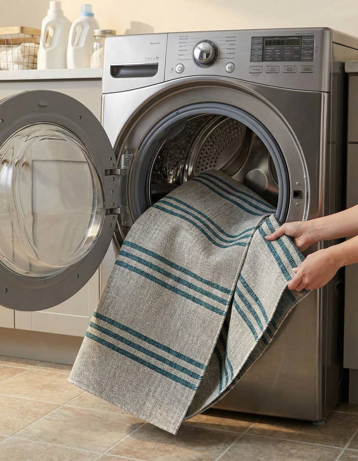 Detail image of 5' 3 x 8'  Washable Jill Zarin Anguilla Indoor / Outdoor Rug