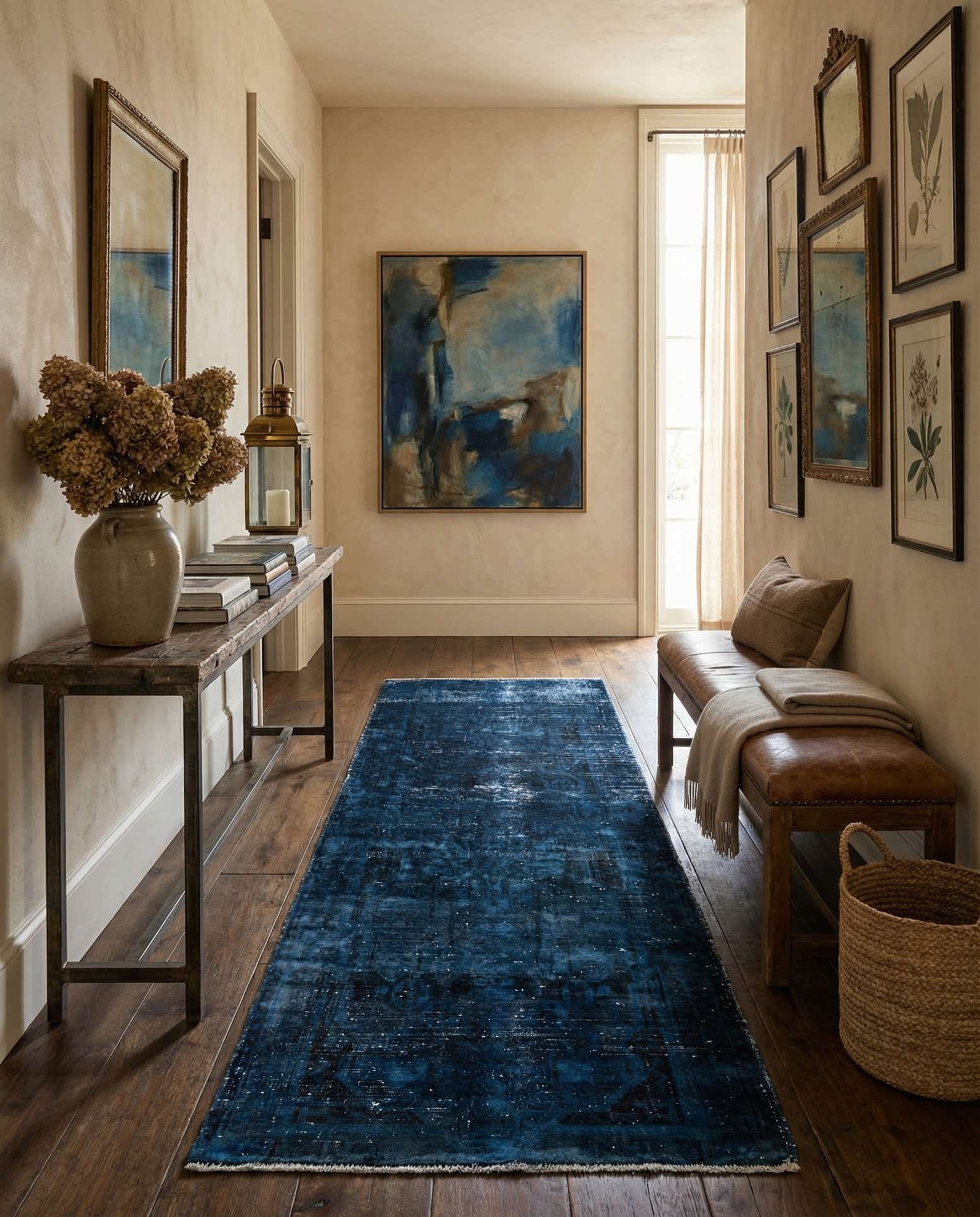 3' 10 x 8' 5 Hand Knotted Ultra Vintage Persian Wool Runner Rug