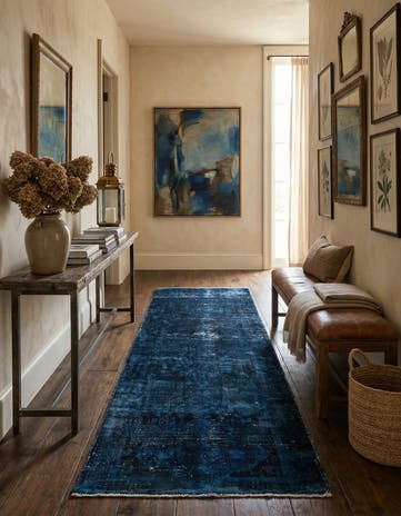 3' 10 x 8' 5 Hand Knotted Ultra Vintage Persian Wool Runner Rug
