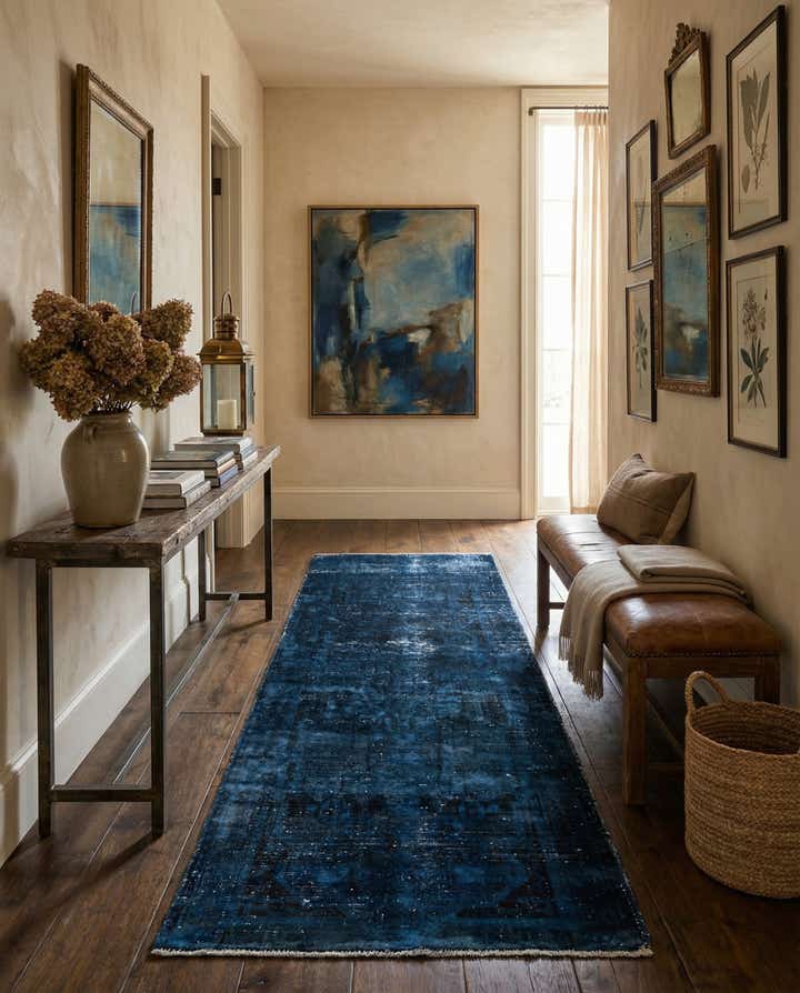 3' 10 x 8' 5 Hand Knotted Ultra Vintage Persian Wool Runner Rug