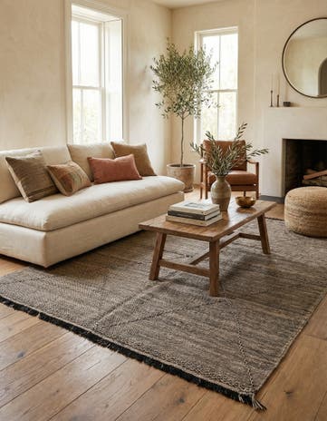 7' 2 x 9' 6 Hand Knotted Moroccan Wool Rug