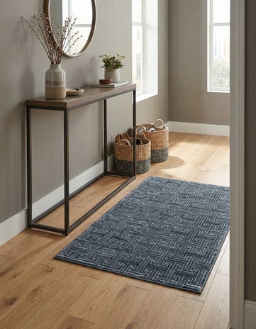 Jill Zarin Navy Blue Uptown Park Avenue Rug