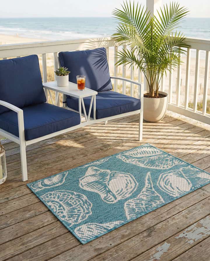 2' x 3' Easy-Clean Coastal Indoor / Outdoor Rug