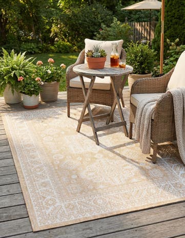 4' x 6' Easy-Clean Aztec Indoor / Outdoor Rug