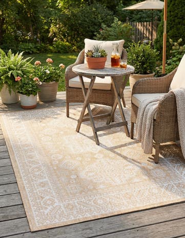4' x 6' Easy-Clean Aztec Indoor / Outdoor Rug