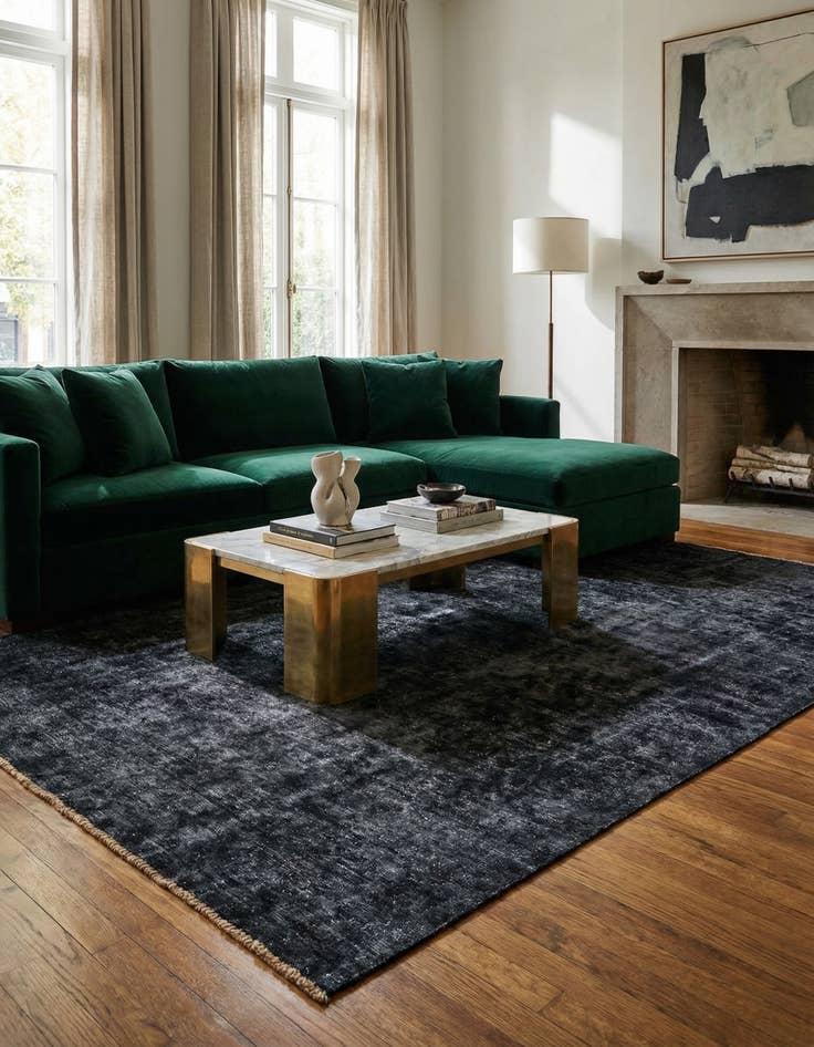 Detail image of 6' 7 x 9' 4  Hand Knotted Ultra Vintage Persian Wool Rug