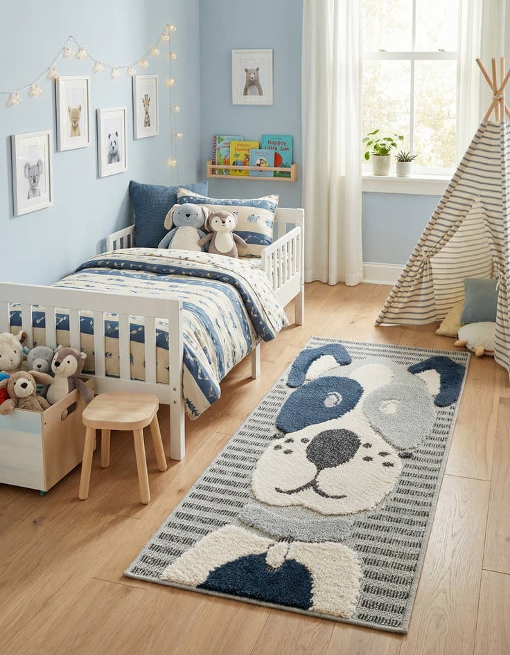 Detail image of 2' x 4' Whimsy Kids Runner Rug