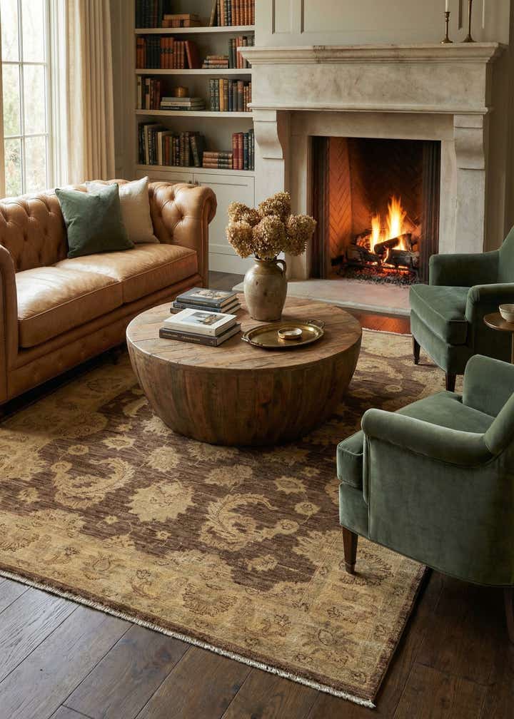 5' x 7' 8 Hand Knotted Peshawar Ziegler Rug