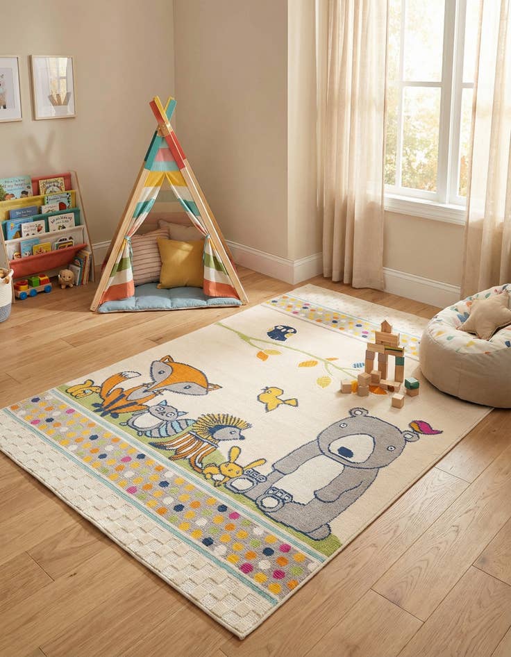 Detail image of 5' 3 x 7' 7  Washable  Indoor / Outdoor Rug