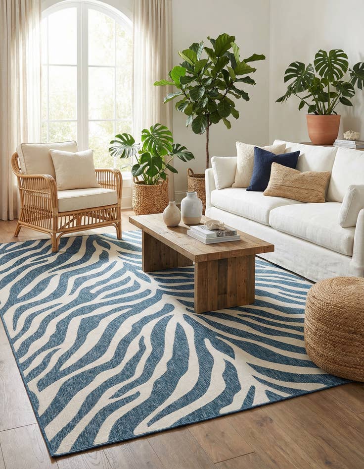 Detail image of  9' x 12'  Washable Safari Indoor / Outdoor Rug