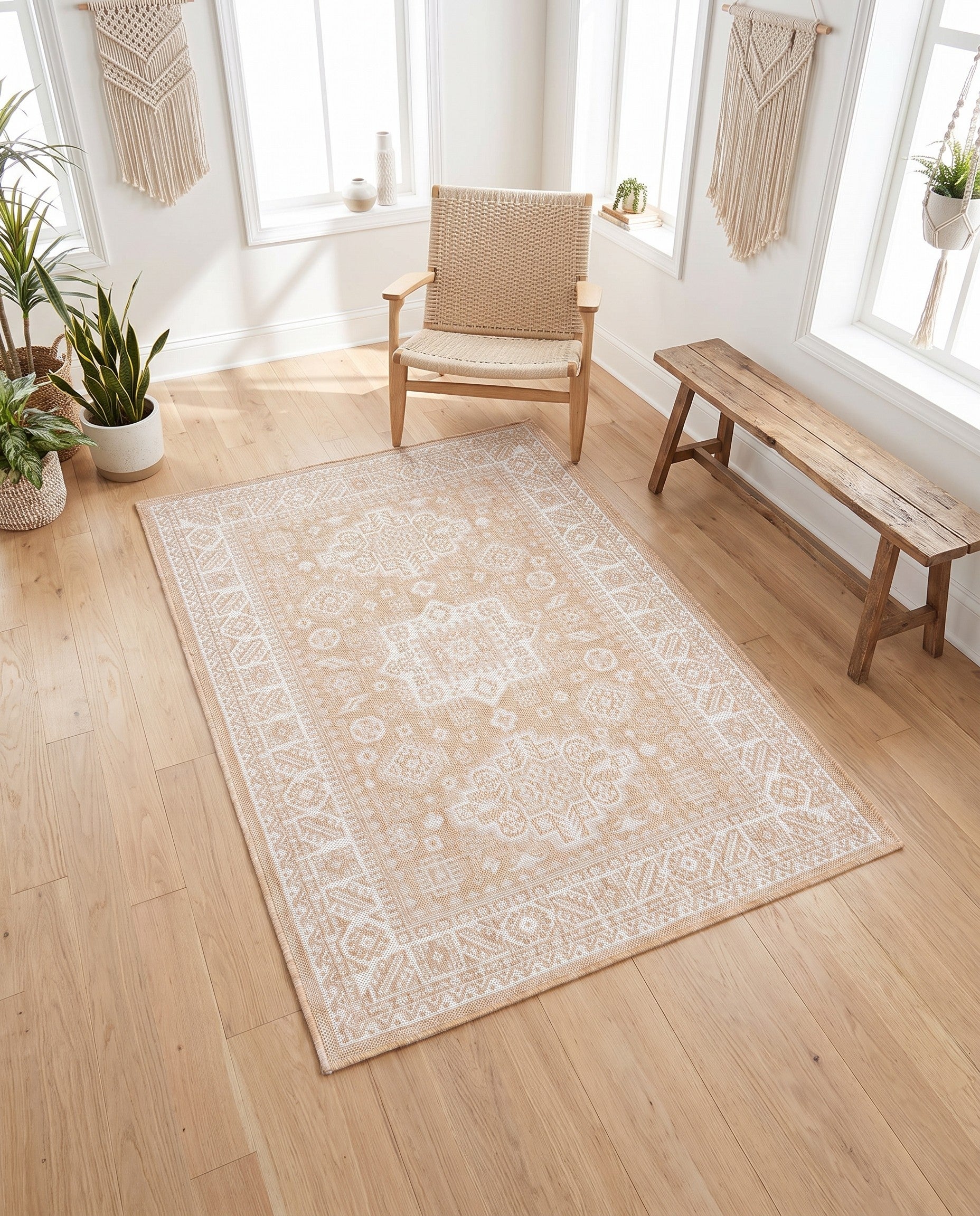 4' x 6' Easy-Clean Aztec Indoor / Outdoor Rug