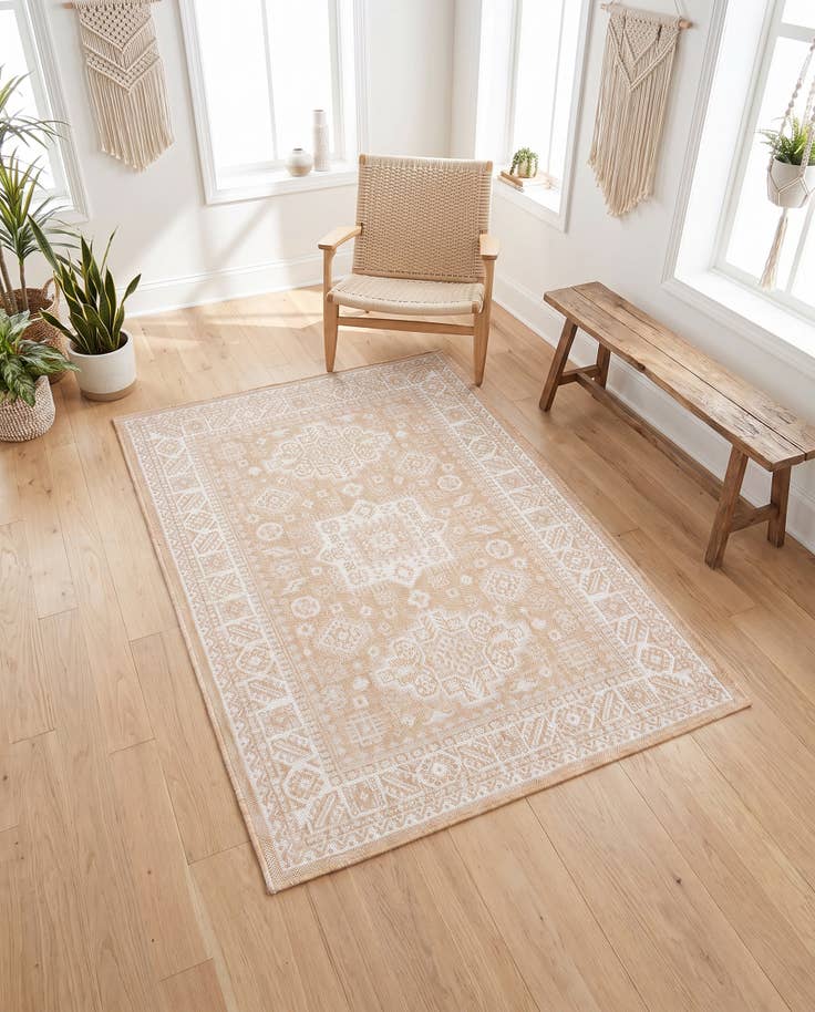 Detail image of 4' x 6' Easy-Clean Aztec Indoor / Outdoor Rug