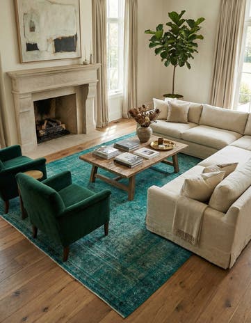 9' 7 x 12' 5 Hand Knotted Ultra Vintage Persian Wool Rug