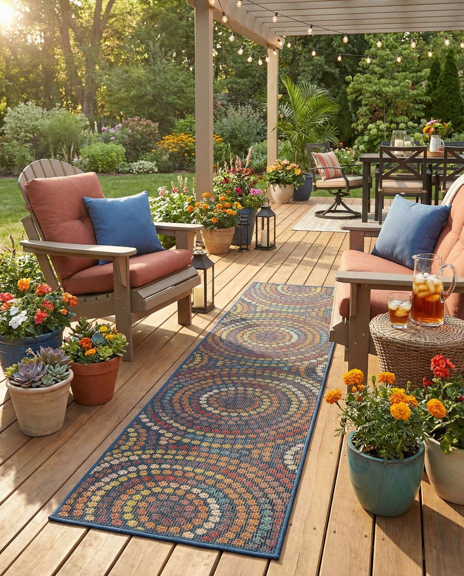 2' x 8' Easy-Clean Baja Indoor / Outdoor Runner Rug