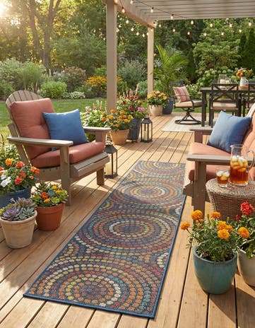 2' x 8' Easy-Clean Baja Indoor / Outdoor Runner Rug