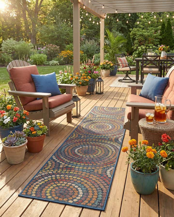 2' x 8' Easy-Clean Baja Indoor / Outdoor Runner Rug