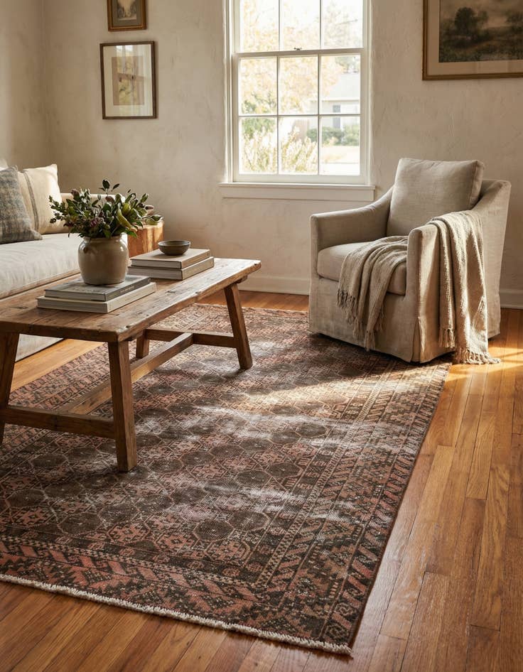 Detail image of 3' 6 x 6' 3  Hand Knotted Ultra Vintage Persian Wool Rug